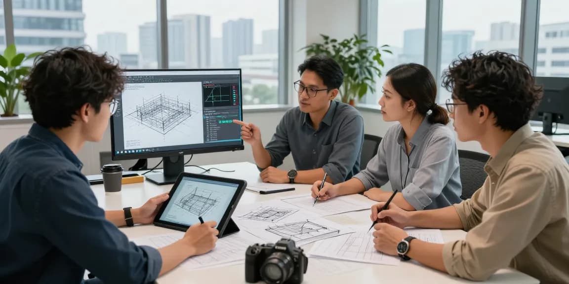 Structural Engineering Consultant USA team collaborating in modern office space with advanced engineering tools.