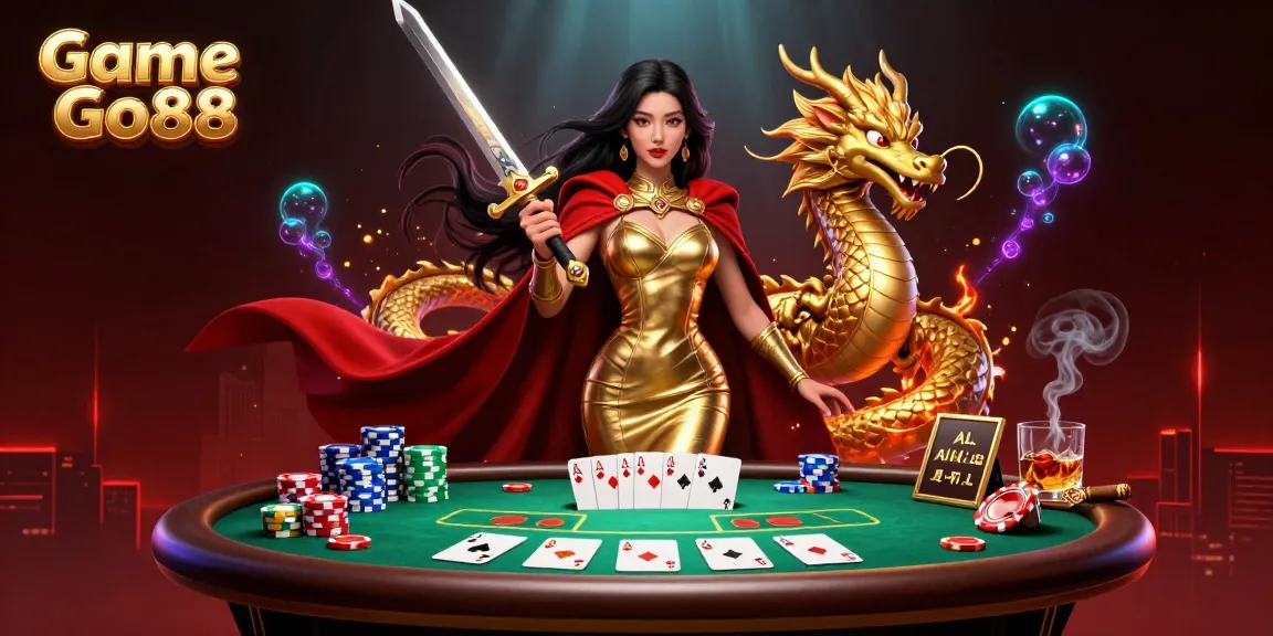 Experience the excitement of Game Go88 with vibrant poker elements and stunning visual effects.