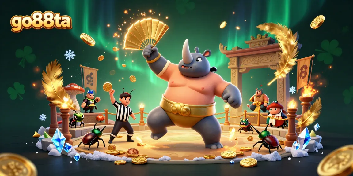 Experience the thrilling atmosphere of go88ta with our dynamic casino illustration featuring exciting characters and elements.