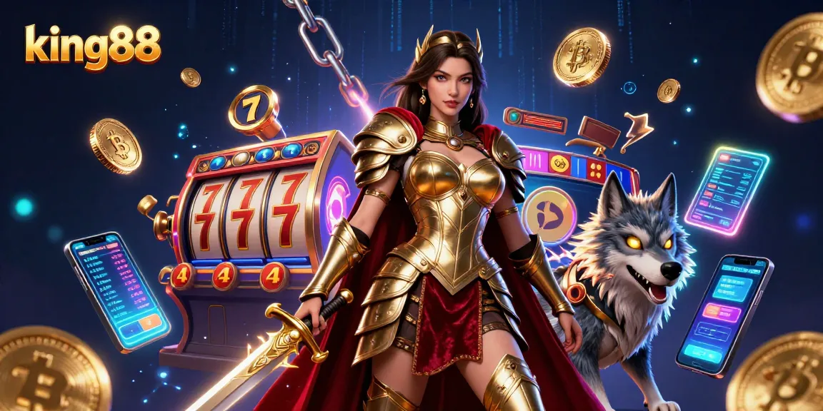 Experience thrilling slots with king88 in an action-packed 3D casino setting.