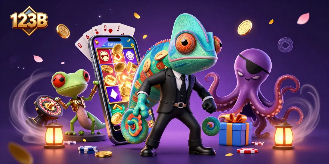Experience thrilling action at 123B Casino with a vibrant 3D scene showcasing gaming excitement.