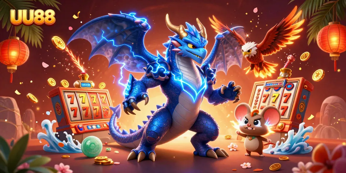 Experience the electrifying adventure at UU88 with dynamic casino characters and exciting winning elements.