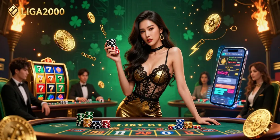 LIGA2000 menghibur pemain dengan slot 3D yang cerah dan chip emas di meja baccarat VIP.