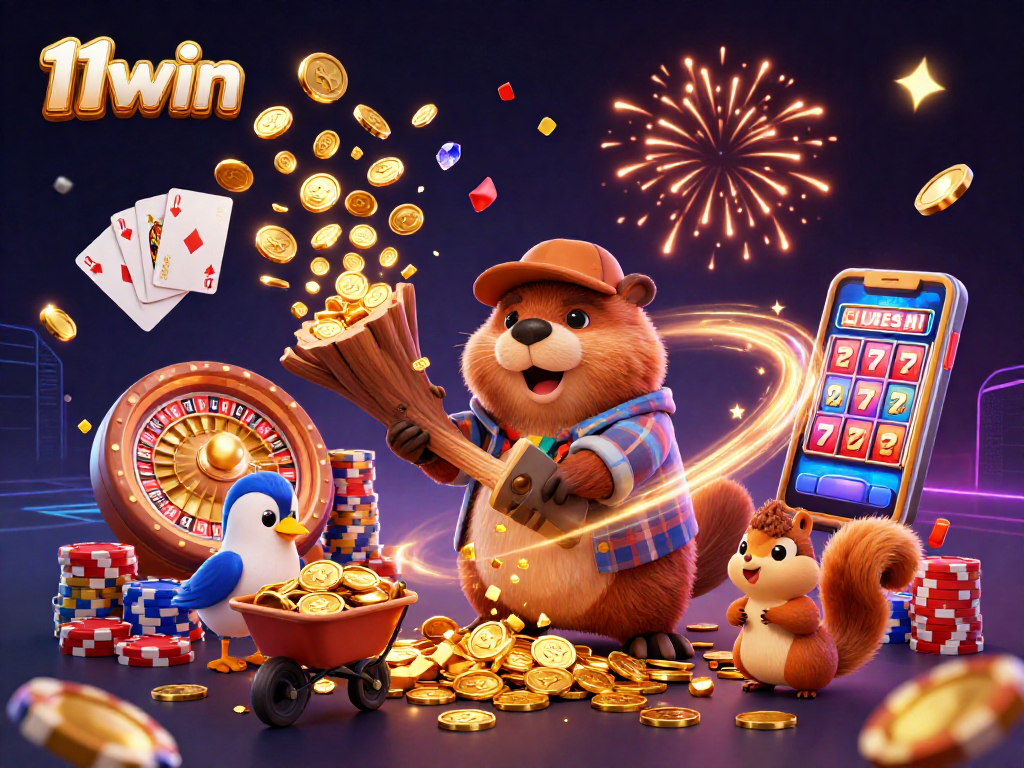 Experience thrilling gameplay at 11win while collecting golden coins in an exciting casino scene!