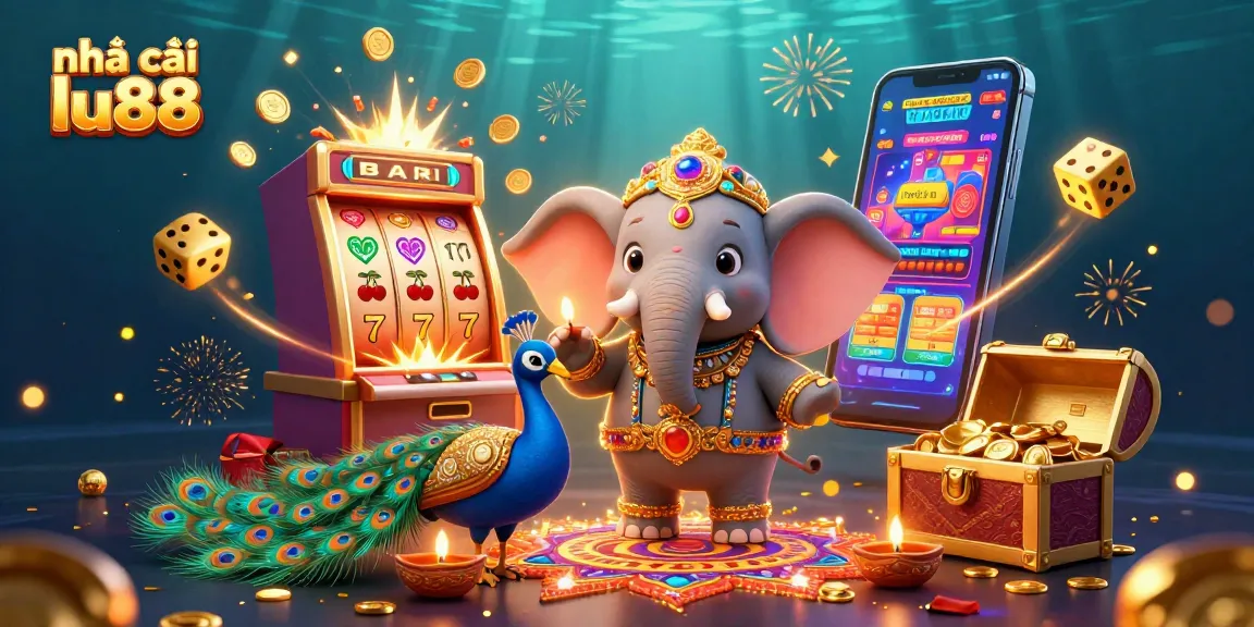 Experience gaming excitement with nhà cái lu88 in this vivid 3D jackpot celebration illustration.