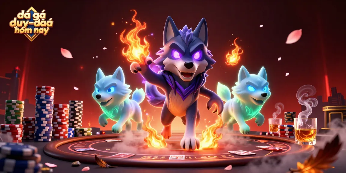 Experience intense battles with đá gà trực tiếp hôm nay in vibrant 3D illustration showcasing fighters and casino elements.