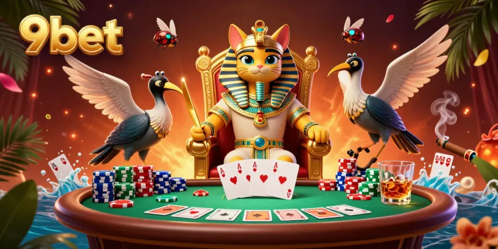Experience thrilling wins with 9bet at our vibrant casino scene featuring dynamic poker elements.