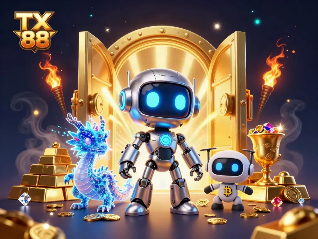 Experience exhilarating gameplay at TX 88 with a captivating cyberpunk-themed casino illustration.