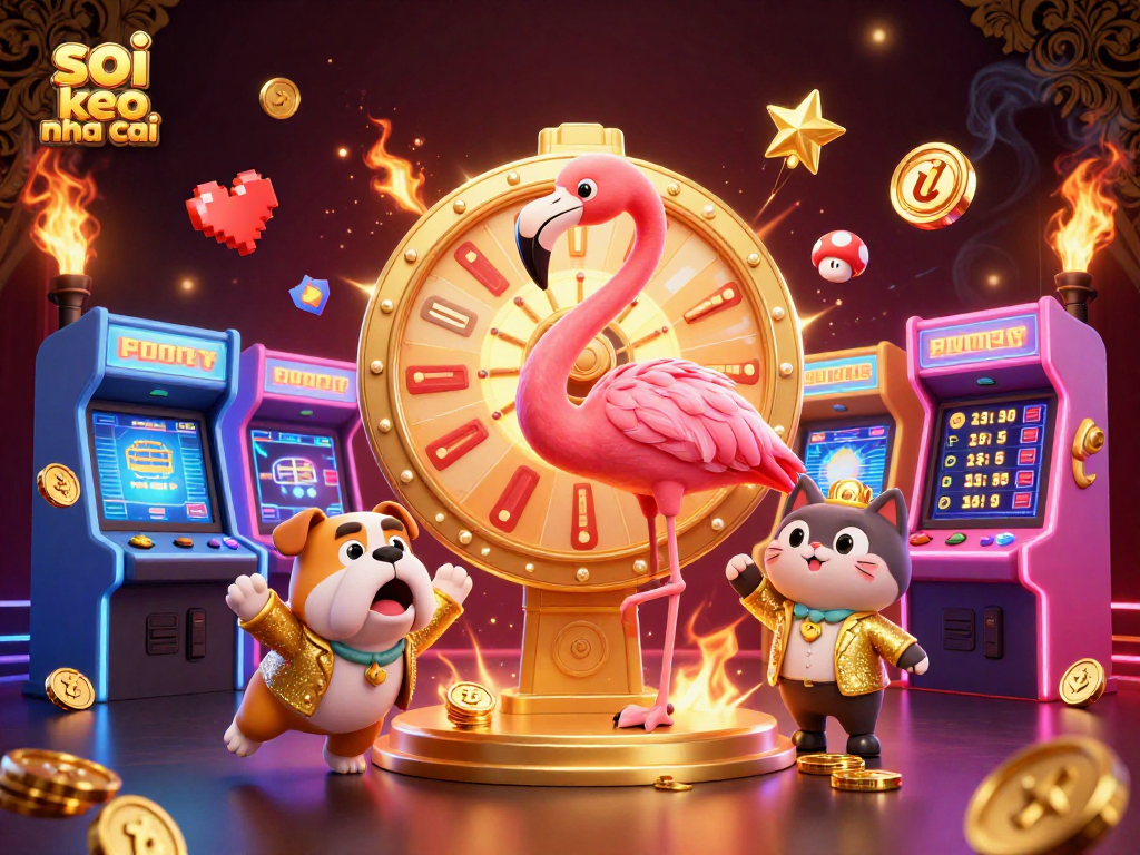 Spin to win with "soi keo nha cai" as delightful characters celebrate gaming in a colorful casino.