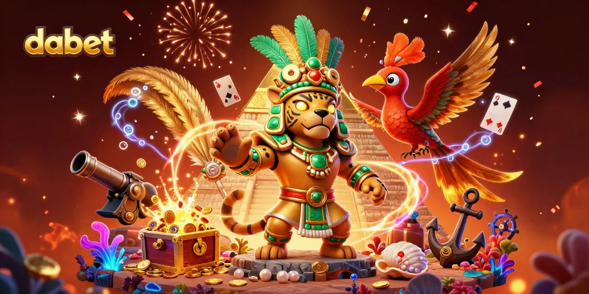Experience exciting gameplay with dabet as Mayan characters explore treasure-filled underwater scenes.