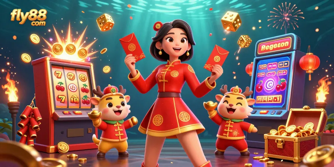Engage in thrilling gameplay at fly88 com with vibrant casino elements and lively characters.
