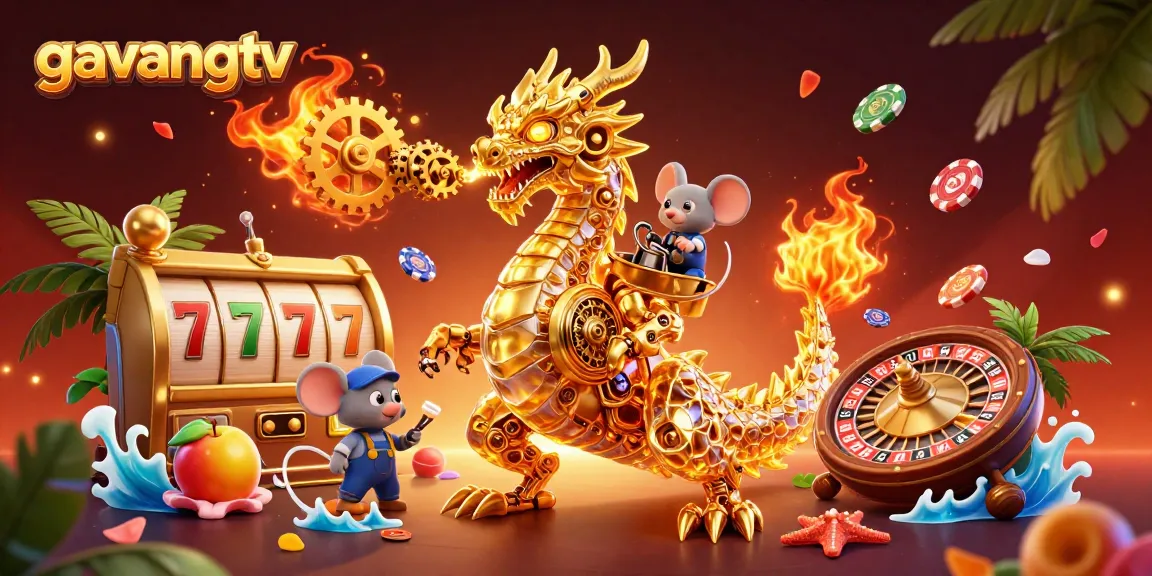 Experience the thrill of winning at gavangtv with captivating slot reels and exciting casino elements.