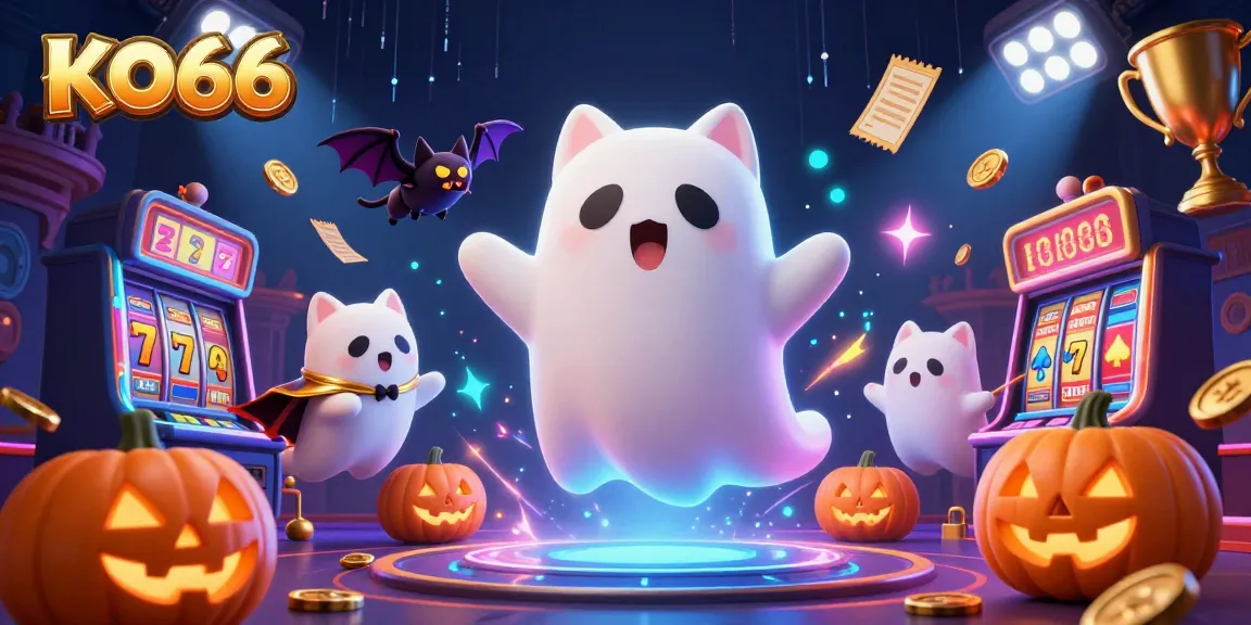 Experience thrilling jackpots and fun at KO66's haunted casino with imaginative characters.