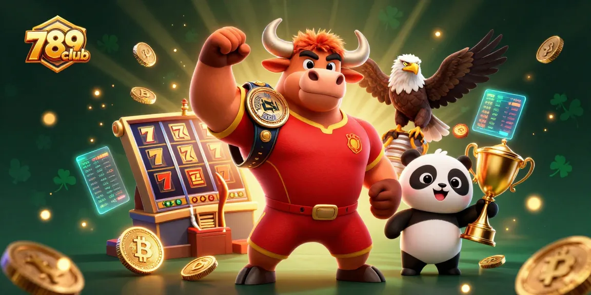 Experience the thrill of slot games at 789club with a vibrant scene featuring iconic gaming elements.