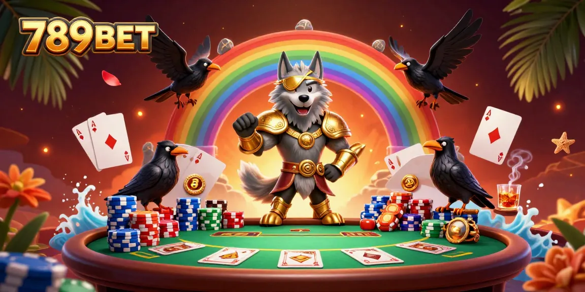 Experience winning moments with 789BET at a vibrant casino scene featuring Odin and his ravens.
