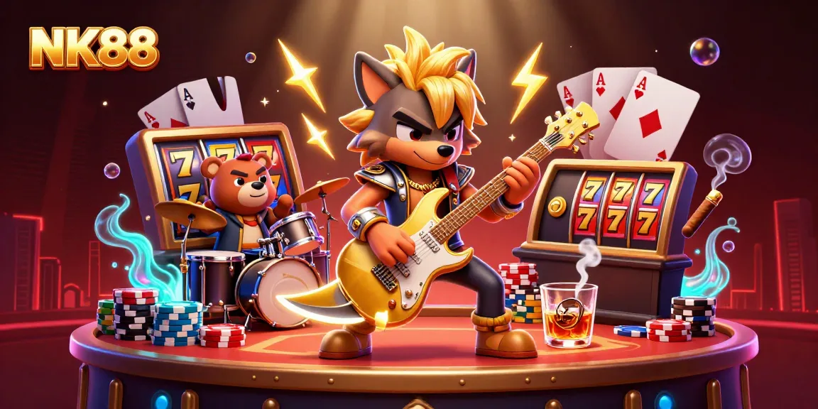 Experience thrilling gameplay with NK88 slot games featuring lively characters and vibrant casino atmosphere.