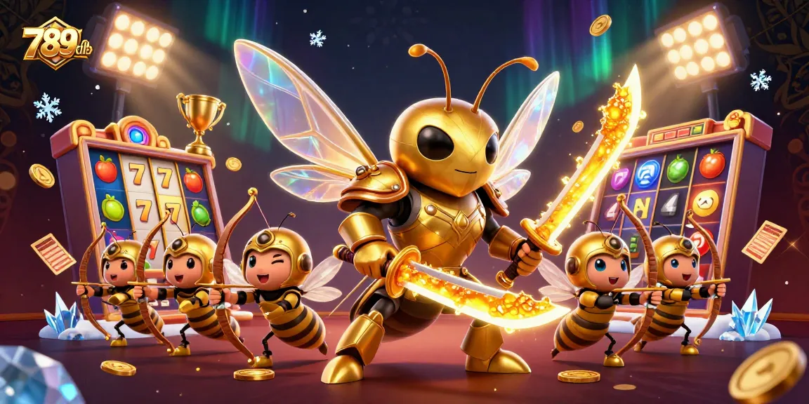 Immerse in the 789club experience with a golden hornet samurai and slots action.