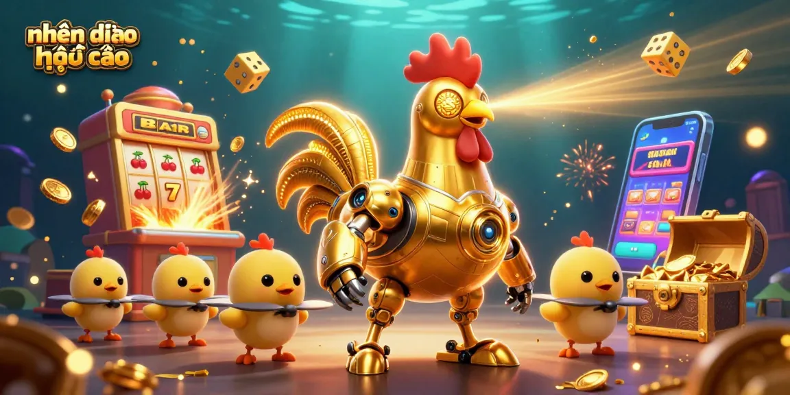 Engage with nhận định kèo nhà cái as a vibrant golden rooster robot promotes exciting casino games and jackpots.