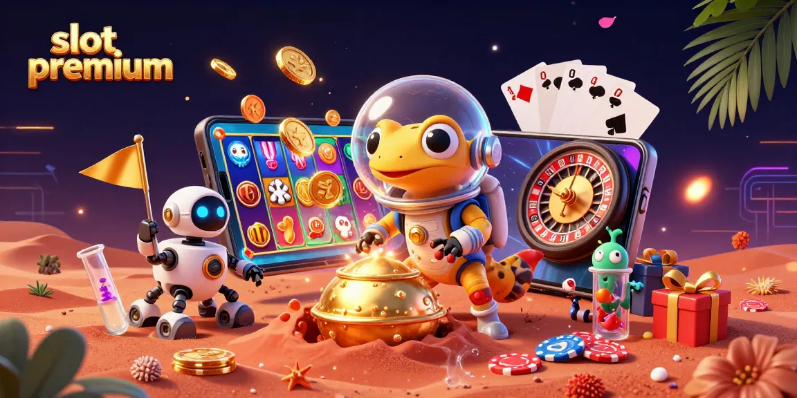 Engage with slot premium as a Martian gecko discovers a buried casino in an action-packed alien scene.