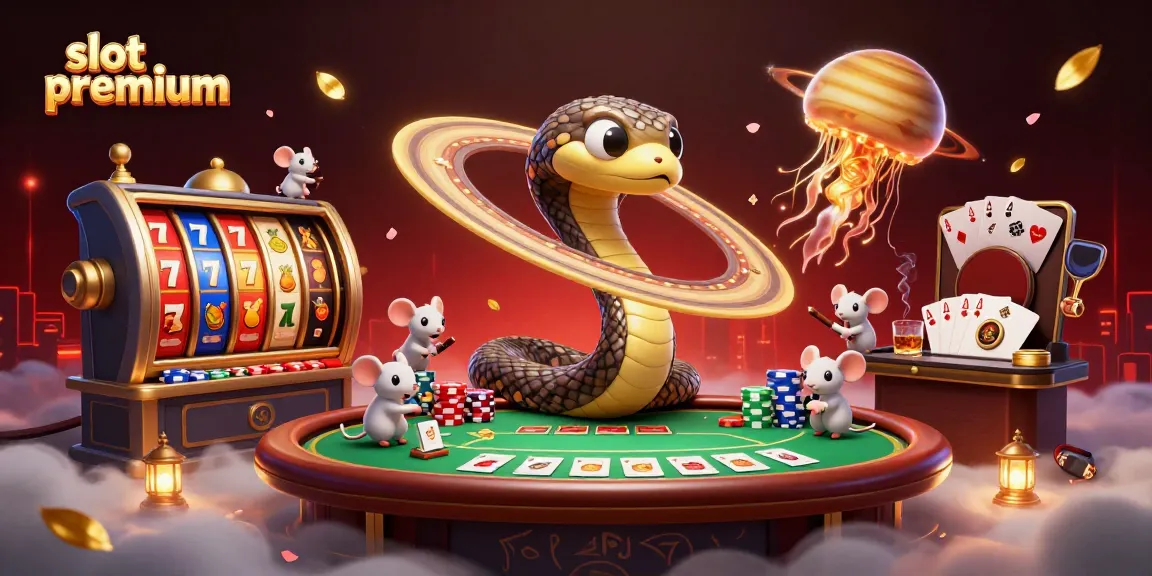 Experience the thrill of slot premium gaming with vibrant characters and dynamic casino elements.