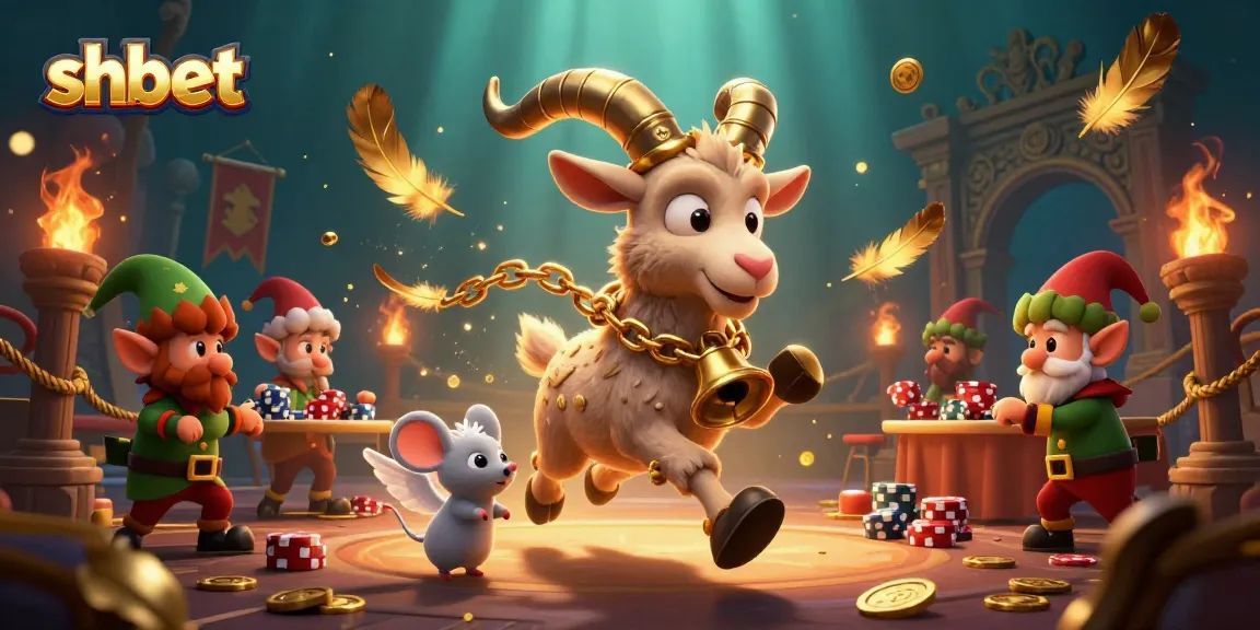 Experience thrilling gameplay at shbet with a festive casino scene featuring whimsical characters.